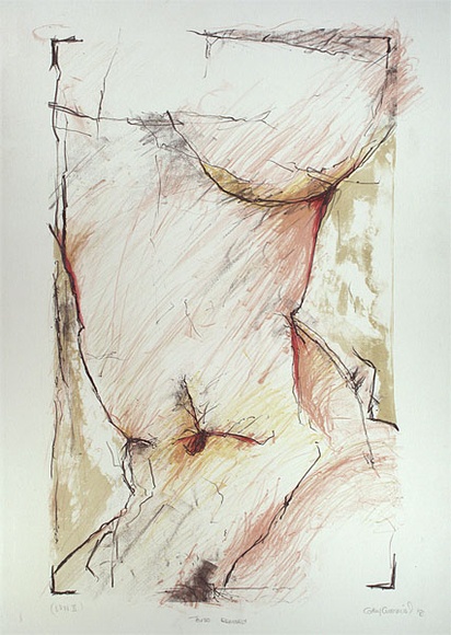 Artist: b'Cummins, Cathy.' | Title: b'Torso removed' | Date: 1981 | Technique: b'lithograph, printed in colour, from two stones'