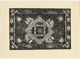 Title: b'Songs of diving' | Date: c.1993 | Technique: b'linocut, printed in black ink, from one block'