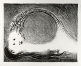 Artist: BOYD, Arthur | Title: St Francis lying down in the wilderness. | Date: (1965) | Technique: lithograph, printed in black ink, from one plate | Copyright: Reproduced with permission of Bundanon Trust