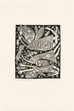 Artist: HANRAHAN, Barbara | Title: Angels and children | Date: 1989 | Technique: relief-etching, printed in black ink, from one plate