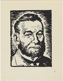 Artist: WENBAN, Raymond | Title: Peter Lalor. | Date: 1954 | Technique: screenprint, printed in black ink, from one screen