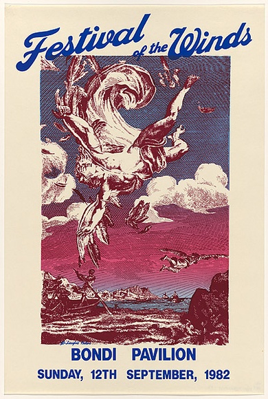 Artist: b'Debenham, Pam.' | Title: b'Festival of the winds. Bondi Pavillion, 1982.' | Date: 1982, September | Technique: b'screenprint, printed in colour, from three stencils'