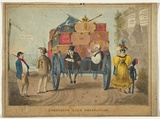 Title: Something like emigration | Date: 1832 | Technique: lithograph, printed in black ink, from one stone; hand-coloured