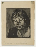 Artist: b'Groblicka, Lidia.' | Title: b'My sister Ania' | Date: 1955-56 | Technique: b'etching and aquatint, printed in black ink, from one plate'