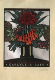 Artist: FEINT, Adrian | Title: Bookplate: Carlyle S Baer. | Date: 1931 | Technique: wood-engraving, printed in black ink, from one block; hand-coloured | Copyright: Courtesy the Estate of Adrian Feint