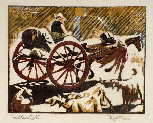Artist: b'Hawkins, Weaver.' | Title: b'Maltese Cart' | Date: c.1930 | Copyright: b'The Estate of H.F Weaver Hawkins'