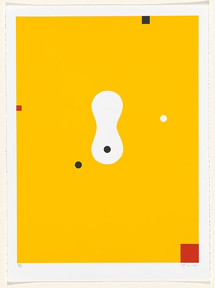 Artist: b'Jacks, Robert.' | Title: b'Guitar Yellow I' | Date: 2001 | Technique: b'screenprint, printed in colour, from multiple stencils'