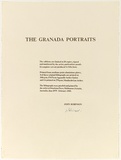 Title: b'The Granada portraits [colophon]' | Date: June 1979- February 1980 | Technique: b'lithograph, printed in brown ink, from one aluminium plate'