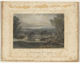 Artist: PROUT, John Skinner | Title: South Bank of the Yarra, near Melbourne | Technique: steel engraving, printed in bblack ink from one plate, hand-coloured at a later date