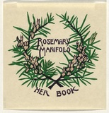 Artist: UNKNOWN | Title: Bookplate: Rosemary Manifold | Technique: linocut, printed in black ink, from one block