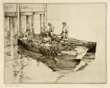 Artist: Warner, Alfred Edward. | Title: Prawners | Date: 1935 | Technique: etching, printed in black ink with plate-tone, from one plate