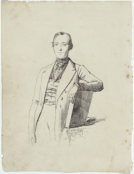 Artist: b'Nicholas, William.' | Title: b'The school master (D. Patterson)' | Date: 1847 | Technique: b'pen-lithograph, printed in black ink, from one zinc plate'