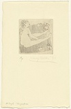 Artist: WALKER, Murray | Title: A single Cleopatra | Date: 1973 | Technique: etching, printed in black ink, from one plate
