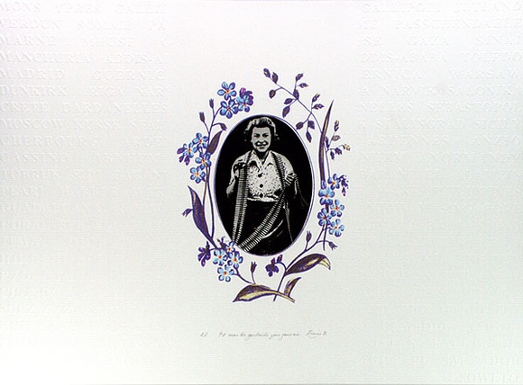 Artist: b'EWINS, Rod' | Title: b'Ill wear the garlands you gave me.' | Date: 1986, May | Technique: b'photo-etching and screenprint'