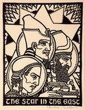 Artist: b'Waller, Christian.' | Title: b'Greeting card: The Star in the East' | Date: c.1932 | Technique: b'linocut, printed in black ink, from one block'
