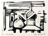 Artist: WARREN, Alan | Title: Old Mockba | Date: 1977 | Technique: linocut, printed in black ink, from one block