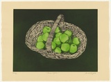 Artist: b'GRIFFITH, Pamela' | Title: b'Green apples' | Date: 1982 | Technique: b'hard ground, aquatint, burnishing, photo-transfer from Kodalith on two zinc' | Copyright: b'\xc2\xa9 Pamela Griffith'