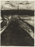 Artist: b'McPherson, Megan.' | Title: b'Grey palace' | Date: 1992 | Technique: b'lithograph, printed in black ink, from one stone'