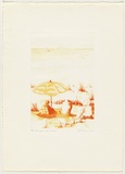 Artist: b'Caffin, Neil.' | Title: b'The end of summer.' | Date: 1976 | Technique: b'etching, printed in red ink, from one plate; hand-coloured'