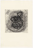 Artist: b'Irving, Julie.' | Title: b'not titled [abstract shapes]' | Date: 1996 | Technique: b'etching, printed in black ink, from one copper plate'