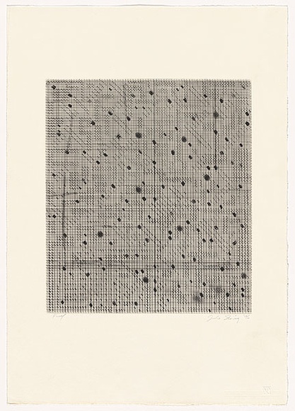 Artist: b'Irving, Julie.' | Title: b'not titled [grid]' | Date: 1996 | Technique: b'etching, printed in black ink, from one copper plate'
