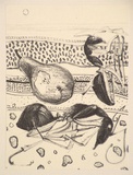 Artist: b'Cooke, Warren.' | Title: b'Ingrained' | Date: 2000, October | Technique: b'lithograph, printed in black ink, from one stone; chine colle'