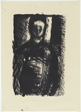 Artist: MADDOCK, Bea | Title: Self portrait | Date: 1961 | Technique: lithograph worked in crayon and touche, printed in black ink, from one stone