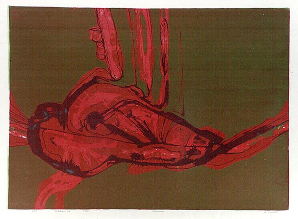 Artist: b'WICKS, Arthur' | Title: b'Organism' | Date: 1966 | Technique: b'screenprint, printed in colour, from multiple stencils'