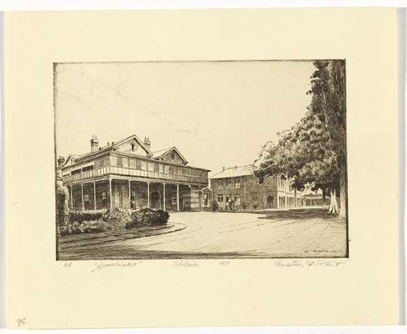 Artist: b'PLATT, Austin' | Title: b'Woodlands, Adelaide' | Date: 1937 | Technique: b'etching, printed in black ink, from one plate'