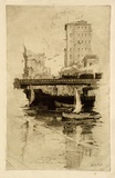 Artist: b'Bull, Norma C.' | Title: bBatman's landing. | Date: 1935 | Technique: b'etching, aquatint and burnishing, printed in black ink, from one plate'