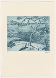 Artist: Rees, Lloyd. | Title: Northwood Point, Lane Cove River | Date: 1978 | Technique: softground etching, printed in blue ink, from one zinc plate | Copyright: © Alan and Jancis Rees