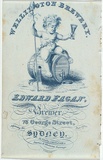 Artist: b'Moffitt, William.' | Title: b'Advertisement: Wellington Brewery, Edward Fagan, Brewer.' | Date: 1834 | Technique: b'engraving, printed in blue ink, from one copper plate'