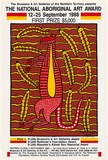 Artist: Campbell (Jnr.), Robert | Title: The National Aboriginal Art Award 12 - 25 September 1988. | Date: 1988 | Technique: screenprint, printed in colour, from four stencils