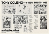 Artist: b'COLEING, Tony' | Title: b'Tony Coleing - 8 new prints, 1985' | Date: 1985 | Technique: b'offset-lithograph, printed in black ink, from multiple plates'