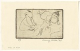 Artist: b'WALKER, Murray' | Title: b'Baby at play' | Date: 1965 | Technique: b'drypoint, printed in black ink, from one plate'