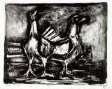 Artist: b'Grieve, Robert.' | Title: b'Pigeons' | Date: 1957 | Technique: b'lithograph, printed in black ink, from one stone'