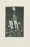 Artist: WALKER, Murray | Title: Women talking and walking. | Date: 1973 | Technique: etching and aquatint, printed in black ink, from one plate