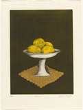 Artist: b'GRIFFITH, Pamela' | Title: b'Lemons' | Date: 1982 | Technique: b'etching, aquatint, soft ground printed in colour from two zinc plates, on' | Copyright: b'\xc2\xa9 Pamela Griffith'