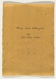 Title: b'Being and nothingness by Jean-Paul Sartre [title page]' | Date: 1982 | Technique: b'handwritten pages'