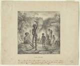 Artist: b'Balcombe, Thomas.' | Title: b'Black fellows.' | Date: 1849 | Technique: b'lithograph, printed in black ink, from one stone'