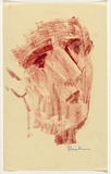 Artist: Blackman, Charles. | Title: Head of a woman. | Date: 1953 | Technique: monotype, printed in colour, from one plate