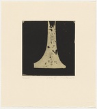 Artist: b'Placek, Wes.' | Title: b'Vessels (with yellow background)' | Date: 1993, July | Technique: b'etching, printed in black, from one plate' | Copyright: b'\xc2\xa9 Wes Placek c/- Wesart, Melbourne'