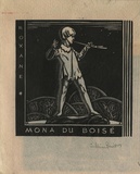 Artist: FEINT, Adrian | Title: Bookplate: Mona du Boise. | Date: (1931) | Technique: wood-engraving, printed in black ink, from one block | Copyright: Courtesy the Estate of Adrian Feint