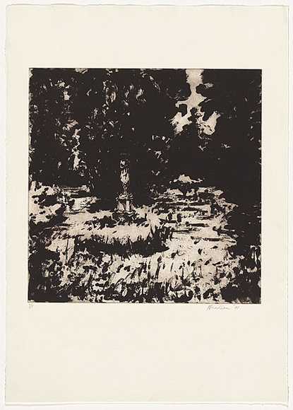 Artist: Headlam, Kristin. | Title: Verdi's garden II | Date: 1993 | Technique: etching, printed in brown ink, from one copper plate