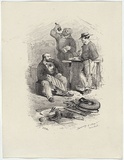 Artist: b'GILL, S.T.' | Title: b'Recovery of stray horses announced.' | Date: 1852 | Technique: b'lithograph, printed in black ink, from one stone'