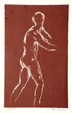 Artist: b'Sumner, Alan.' | Title: b'Athlete' | Date: 1944-46 | Technique: b'screenprint, printed in red, from one stencil'