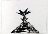 Artist: b'Roberts, Neil.' | Title: b'Eruptions 15' | Date: 1991 | Technique: b'pigment-transfer, printed in brown ink, from one bitumen paper plate'