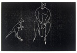 Artist: HOLMES PWERLE, Rhonda | Title: not titled [No.13] | Date: 1990 | Technique: woodcut, printed in black ink, from one block