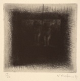 Artist: b'Malone, Neil.' | Title: b'not titled [hovering shirt]' | Date: 1991 | Technique: b'etching and roulette, printed in black ink, from one plate'