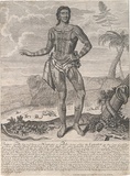 Title: Prince Giolo, Son to the King of Moangis or Gilolo: lying under the Equator in the Long; of 152 Deg. 30 Min. a fruitful island abounding with rich spices and other valuable commodities... | Date: c.1692 | Technique: engraving, printed in black ink, from one copper plate